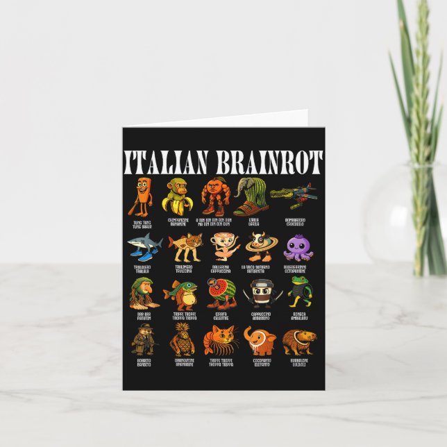 Italian Brain Rot Italian Brainrot Funny Memes  Kort (Framsida)