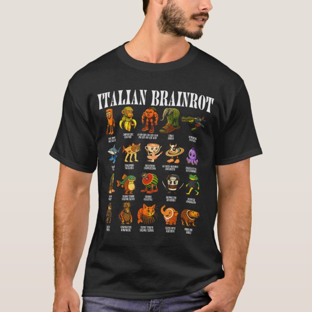 Italian Brain Rot Italian Brainrot Funny Memes  T Shirt (Framsida)