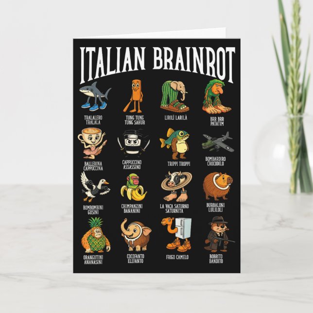 Italian Brainrot Ballerina Ino Character Meme Mix  Kort (Framsida)