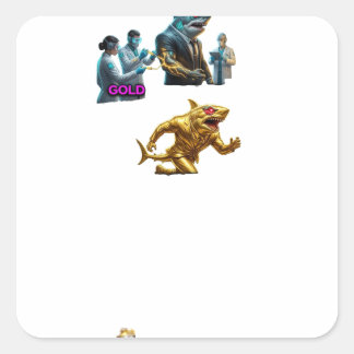 Italian Brainrot Chaos Pizza Meme | Surreal Pasta  Fyrkantigt Klistermärke