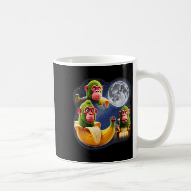 Italian Brainrot Chimpanzini Bananini 3 Moon Weird Kaffemugg (Höger)