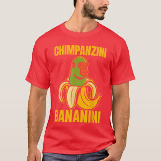 Italian Brainrot Chimpanzini Bananini Funny Brain  T Shirt