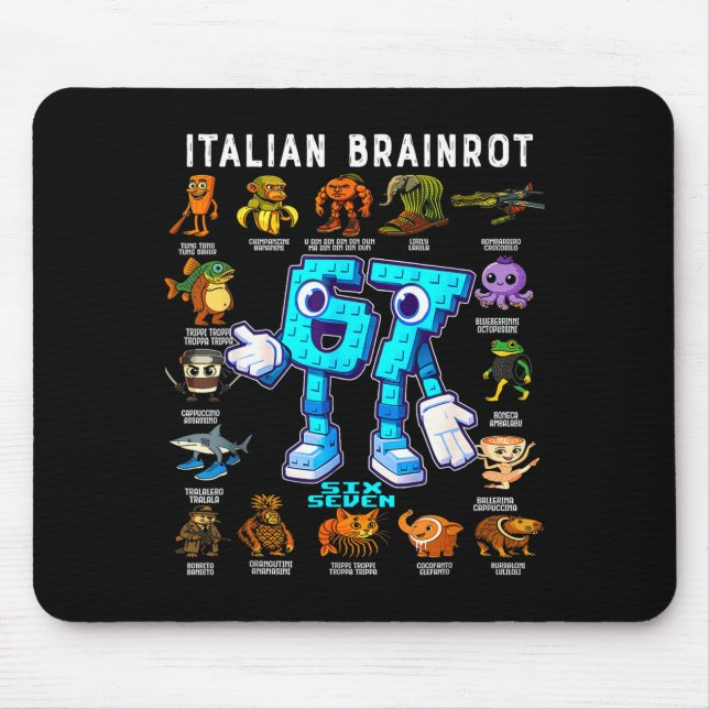 Italian Brainrot Funny 67 Meme Birthday Decoration Musmatta (Framsidan)