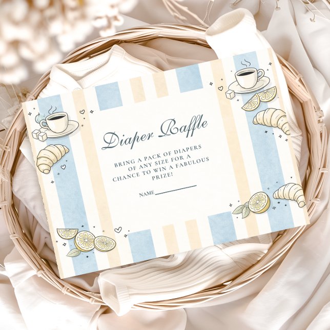 Italian Café Doodle Stripesr Diapper Raffle Tilläggskort (Skapare uppladdad)