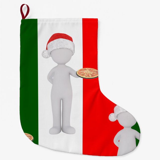 Italian christmas julafton stockning stor julstrumpa (Framsidan)