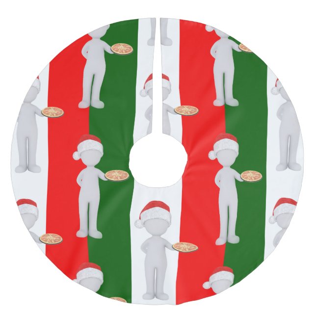 italian christmas julafton träd skirt julgransmatta borstad polyester (Framsidan)