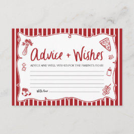 Italian Ciao Bambino Advice and Wishes Baby Shower Tilläggskort