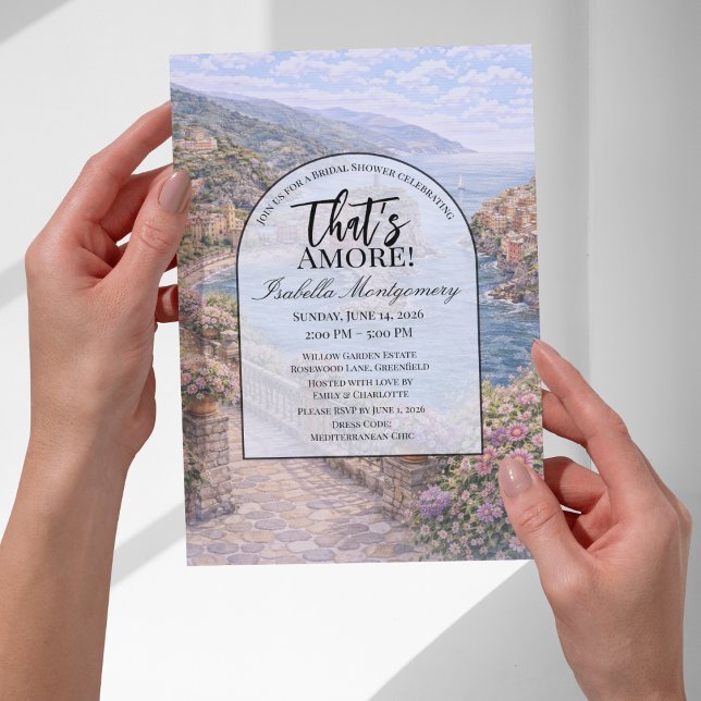 Italian Cinque Terre That’s Amore Bridal Shower Inbjudningar (Italian Cinque Terre That’s Amore Bridal Shower Invitations
)