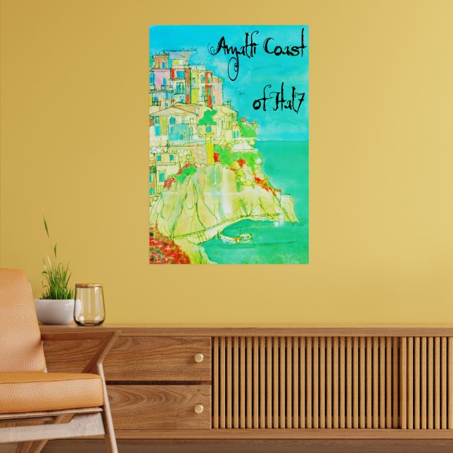 Italian Coast Italy Wall Decor 11" X 14" poster (Vardagsrum 2)