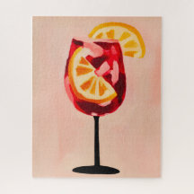 Italian Cocktail Happy Hour Vintage Retro Abstract