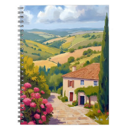Italian Countryside | Vineyard Watercolor Travel Anteckningsbok