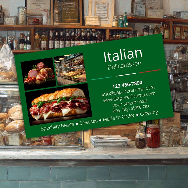 Italian Delicatessen  Business Card Visitkort (Skapare uppladdad)