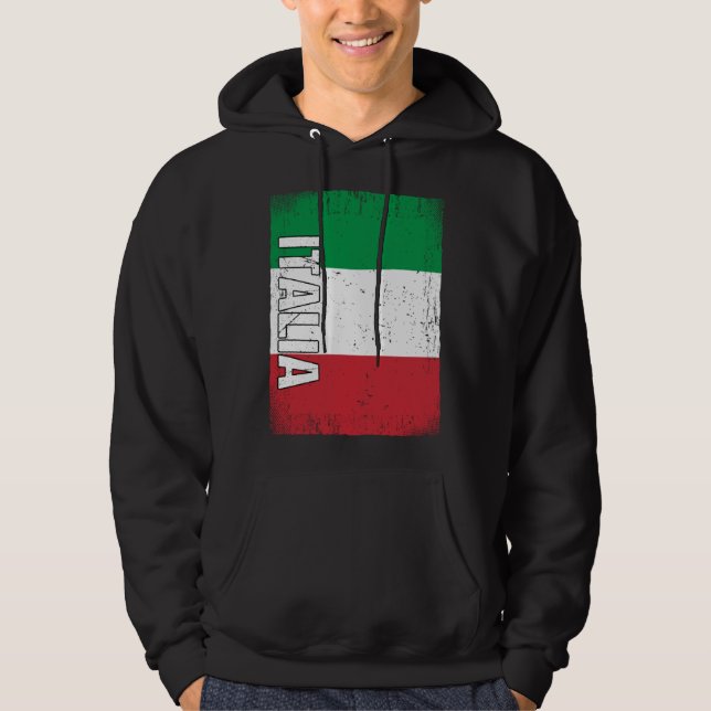 Italian Flag Italy Hoodie (Framsida)