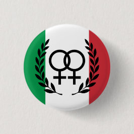 Italian Flag Lesbian Pride Pin with laurel wreath Knapp