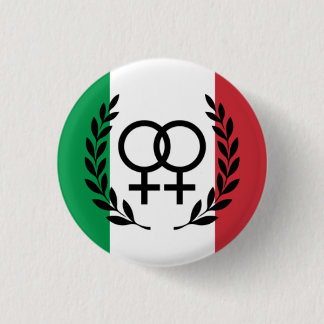 Italian Flag Lesbian Pride Pin with laurel wreath Knapp