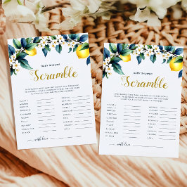 Italian Fun Ciao Baby Lemon Wreath Word Scramble 