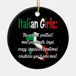 ITALIAN GIRLS FUNNY JULGRANSPRYDNAD KERAMIK