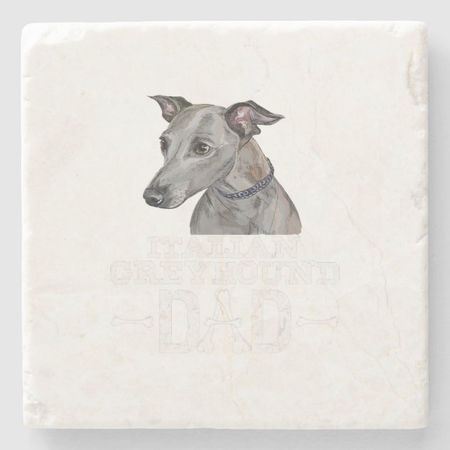 Italian Greyhound Dad Dog Lover Fars Day Gift Stenunderlägg (Framsidan)