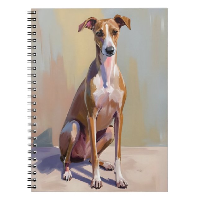 Italian Greyhound Dog Painting Anteckningsbok (Framsidan)