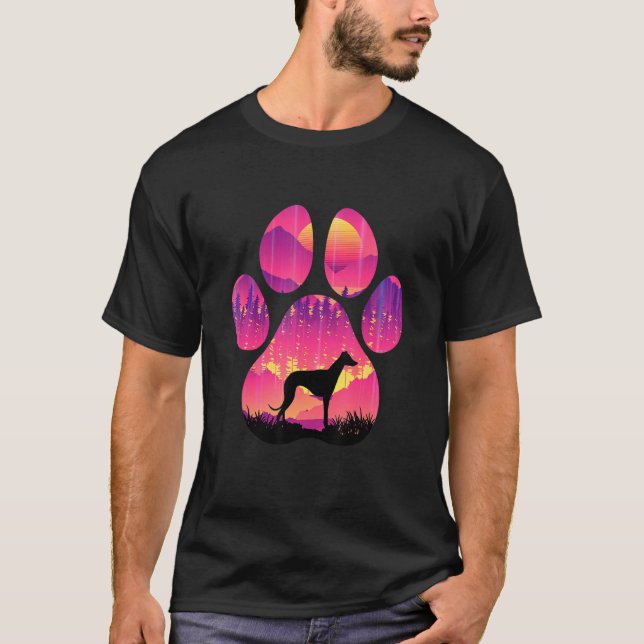 Italian Greyhound Paw Mom Dad Dog  Women Men T Shirt (Framsida)