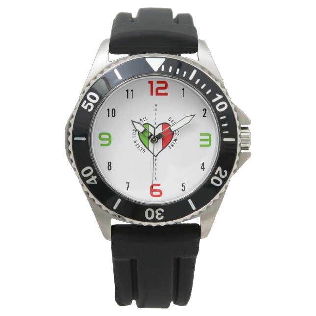 Italian Heart Patriotic Armbandsur (Framsida)