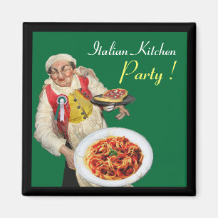 ITALIAN KITCHEN,grönt Magnet
