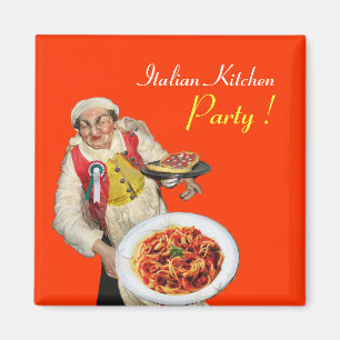 ITALIAN KITCHEN,orange Magnet