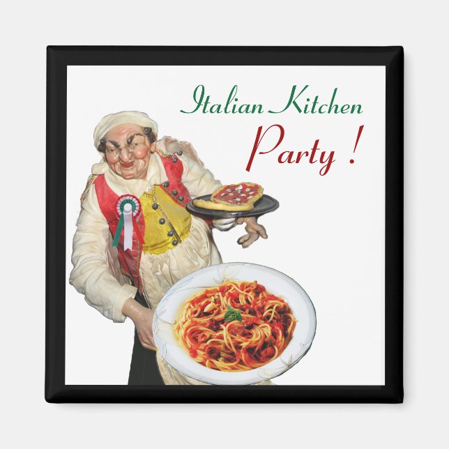 ITALIAN KITCHEN,vit Magnet (Framsidan)