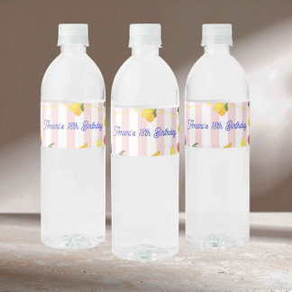 Italian La Dolce Vita Water Bottle Label Vattenflaska Etikett