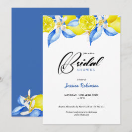 Italian Lemon Floral Bridal Shower invite Inbjudningar