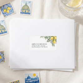 Italian Lemon Return Address Label Adressetikett