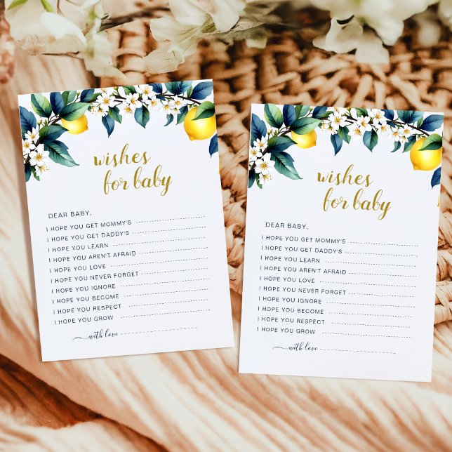 Italian Lemon Wishes for Baby Card | Ciao Baby (Skapare uppladdad)