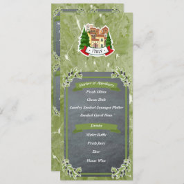 Italian menu restaurant 10,16 x 23,5 meny