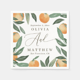Italian Orange Wedding | Rustic Citrus Garden Pappersservett