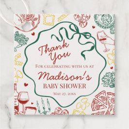 Italian Pasta Special Delivery Baby Shower Gåvor Etiketter