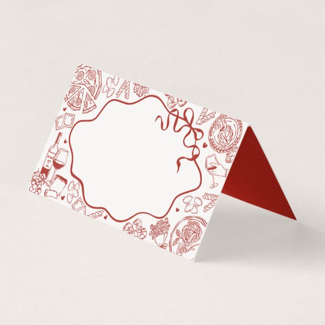 Italian Pasta Thats Amore Place Card Table Decor Kort (Framsida)