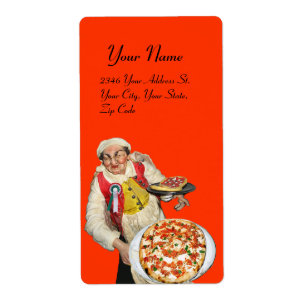 ITALIAN PIZZA röd grönt vit orange Fraktsedel