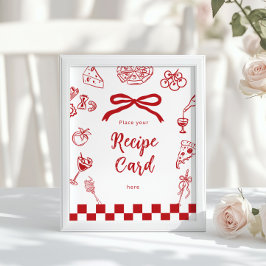 Italian Place you recipe card Thats Amore theme Poster