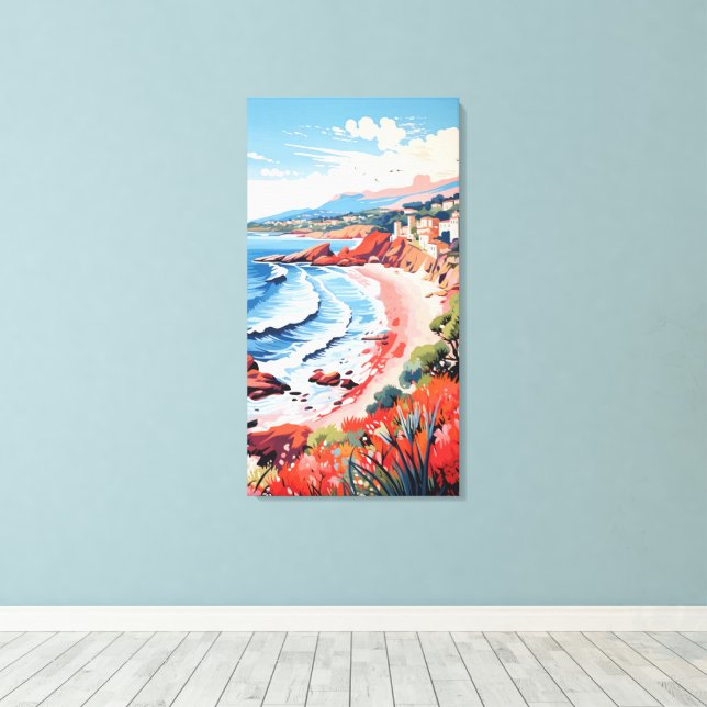 Italian Seaside Village Canvas Wall Art (Insitu (trägolv))
