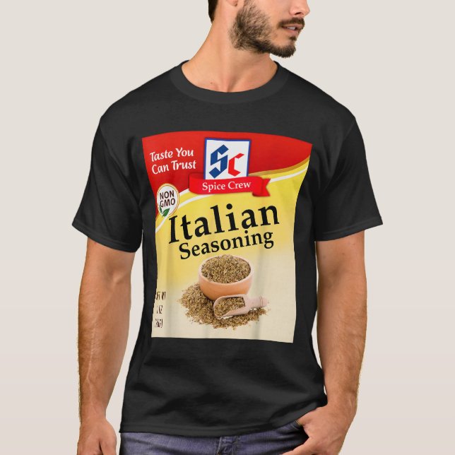 Italian Seasoning Condiment Costume Holiday Sce Co T Shirt (Framsida)