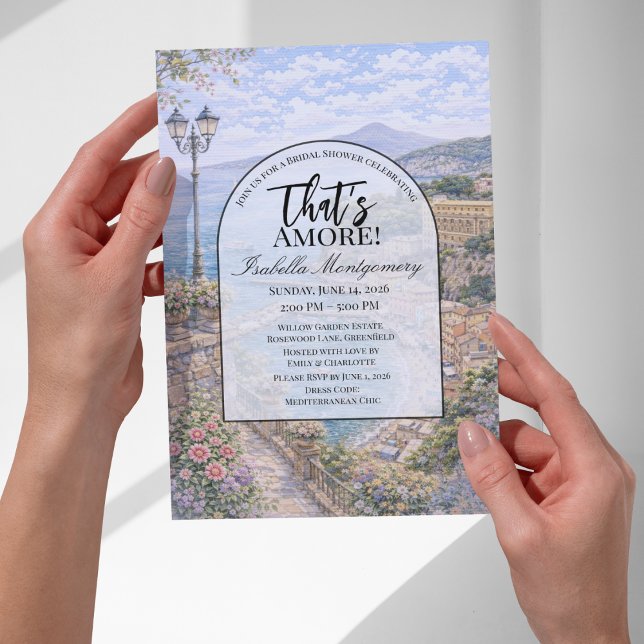 Italian Sorrento That’s Amore Bridal Shower Inbjudningar (Italian Sorrento That’s Amore Bridal Shower Invitations
)