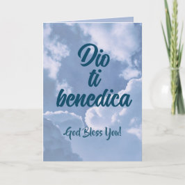 Italian "Thank You" Religious Card / God Bless You Kort