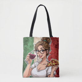 Italian Themed Tote Tygkasse