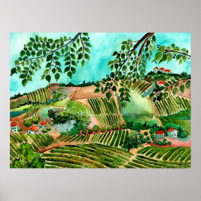 Italian Vineyards Poster (Framsidan)