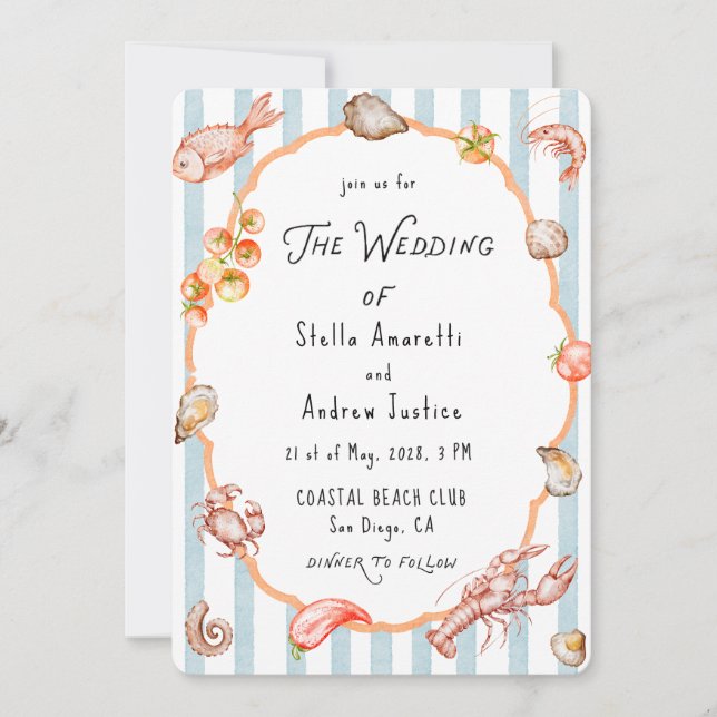 Italian Watercolor Rustic Wedding Invitation Inbjudningar (Framsida)