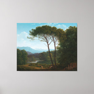 Italianate Landscape med Gräs, Hendrik Voogd, 17 Canvastryck