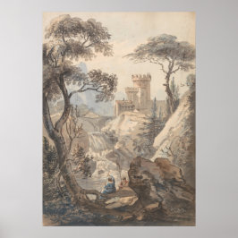 Italianate Ligcape med Castle - Paul Sandby Poster