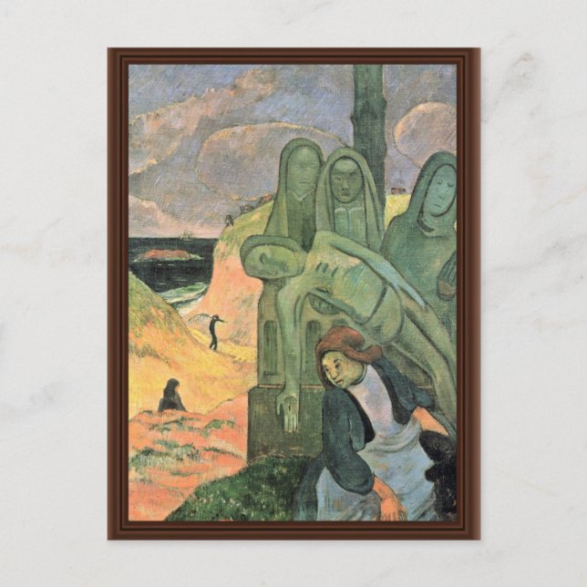 Italiano: Calvario Breton (Il Cristo Verde) Vykort (Framsida)