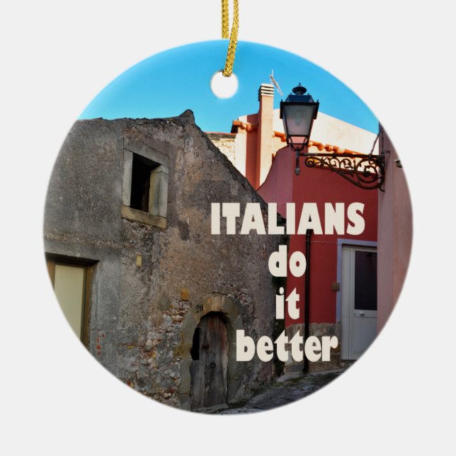 Italians do it better julgransprydnad keramik (Framsidan)