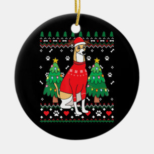 italiansk greyhound christmas ornament träd julaft